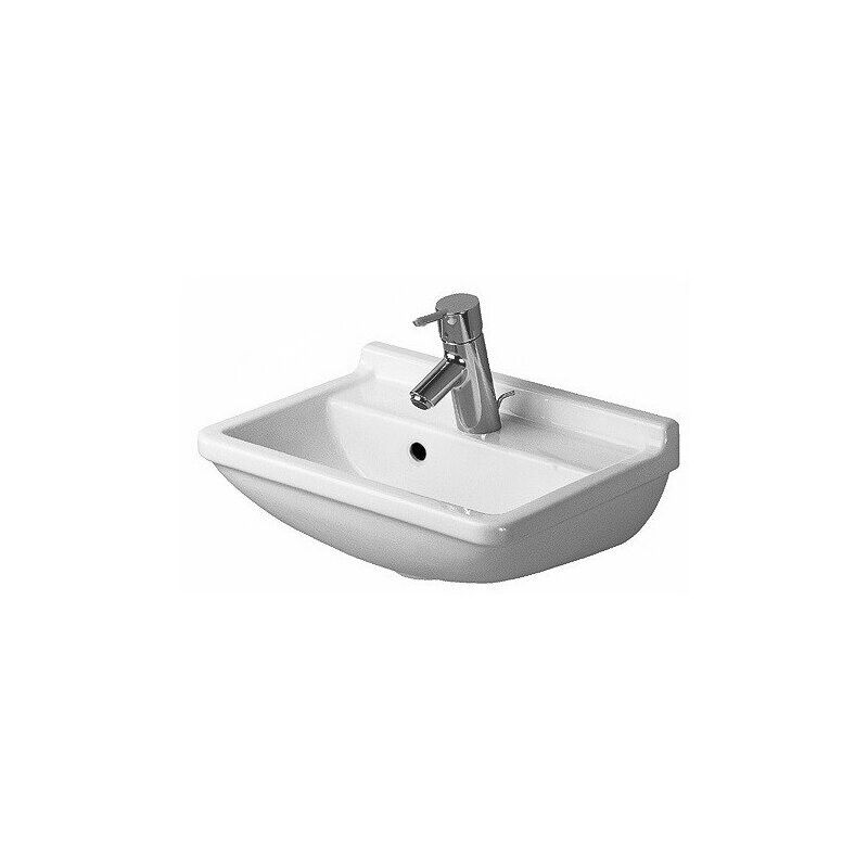 

Lavamanos Duravit STARCK 3 sin rebosadero con plataforma para grifería 450x320mm 1 orificio para grifería blanco