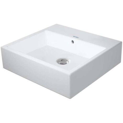 Lavamanos Duravit VERO AIR con rebosadero 450x350mm sin orificio para grifería blanco