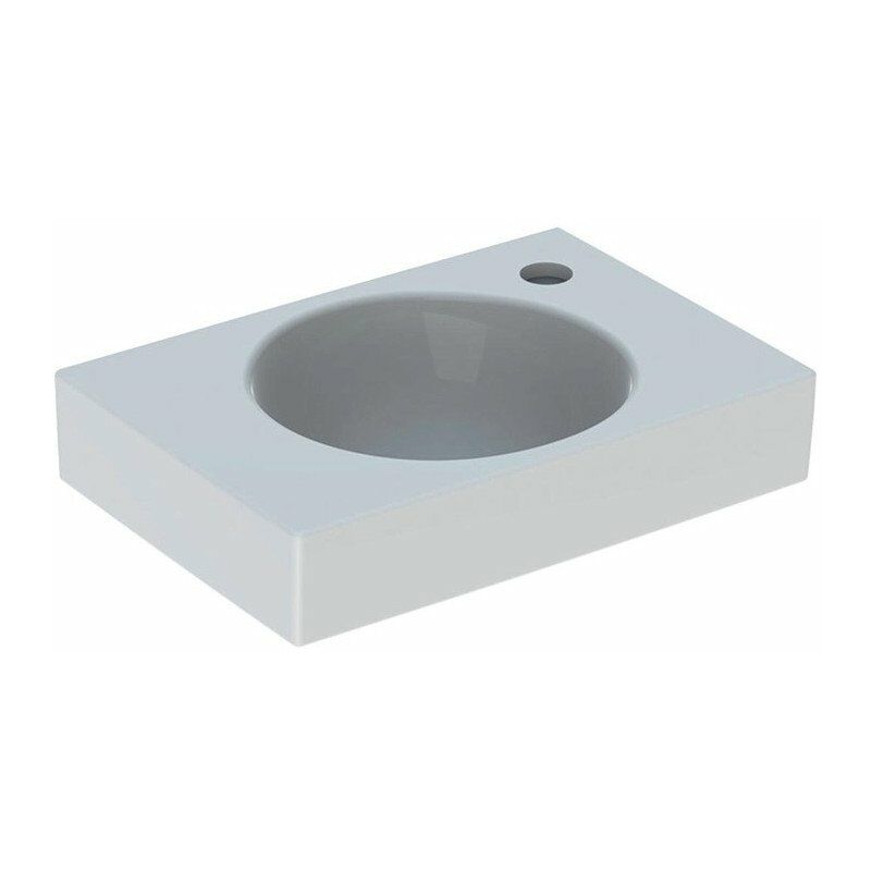 

Lavamanos Preciosa II, Blanco, 40x10,5x28cm, orificio para grifería a la derecha, sin rebosadero - Geberit