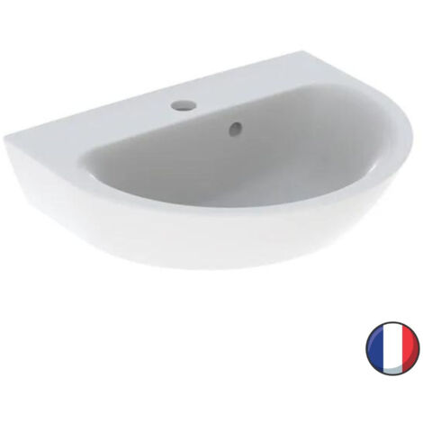Lavamanos Geberit Renova, Blanco, 50x17,3x40cm, orificio para grifería en el centro