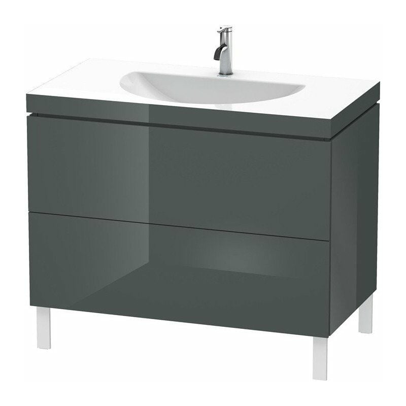 

mueble lavabo L-CUBE 1000x540mm sin rebosadero 1 orificio para grifería Gris Doloaveci Brillo - Duravit