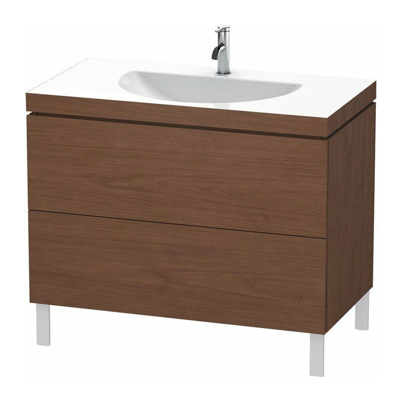 

Duravit - L-CUBE mueble lavabo 1000x540mm sin rebosadero 1 orificio para grifería nogal americano