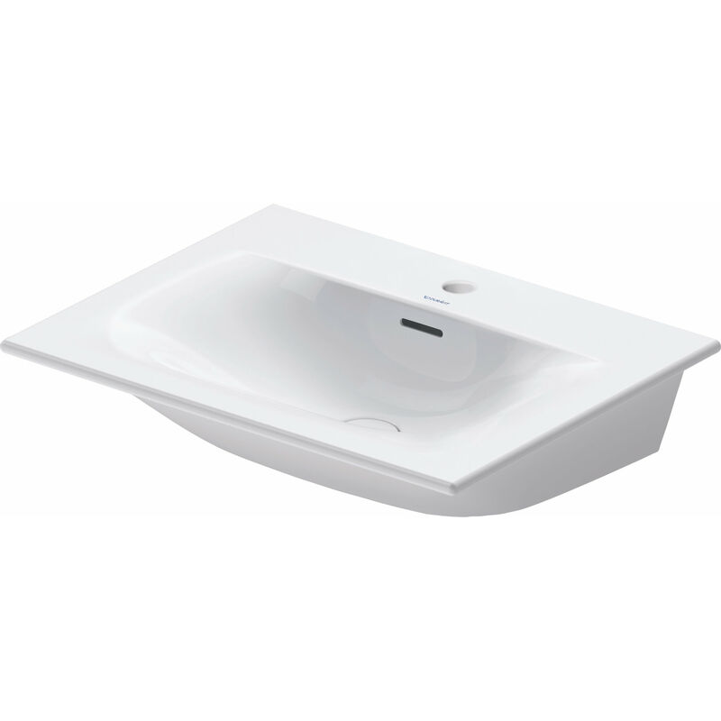 

Lavamanos para muebles Duravit Viu 234463, 630 mm, con rebosadero, con banco para grifos, 1 agujero para grifos, color: Blanco con Wondergliss