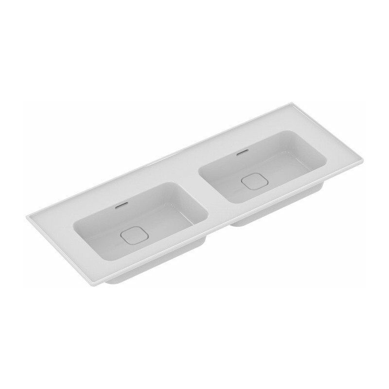 

Mueble lavabo doble STRADA II 1240 x 460 x 180 mm, sin orificio para grifería, blanco IDEAL STANDARD