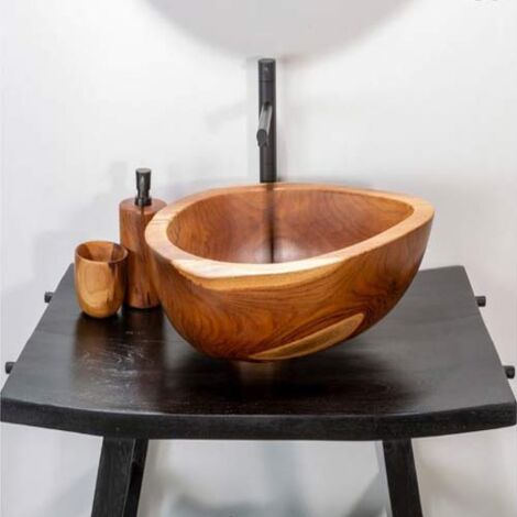 Lavandini da appoggio in radice di teak, lavandino bagno
