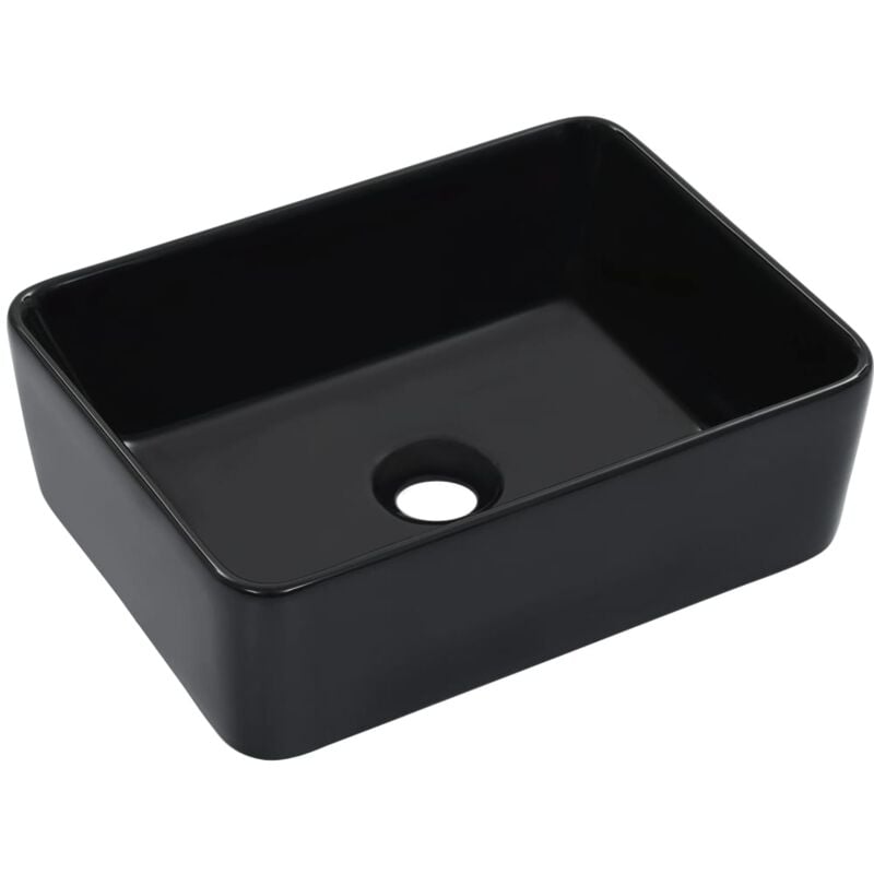 Vidaxl - Lavabo, Lavandino 40x30x13 cm in Ceramica Nero 1756