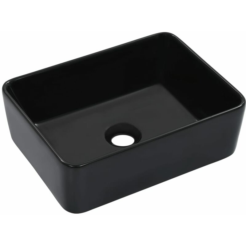 Lavandino 40x30x13 cm in Ceramica Nero vidaXL