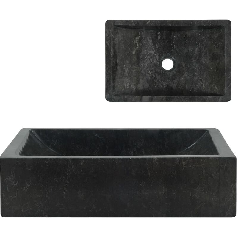 Lavandino Bagno in Marmo Lavabo Elegante Moderno vari colori colore : nero