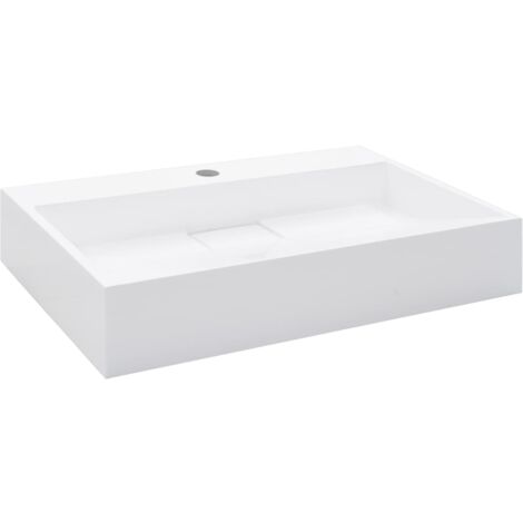 Marmo Lavandino In Pietra Bagno.Lavandino 60x38x11 Cm Blocco In Marmo Minerale Bianco