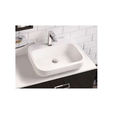 Lavandino Ceramica Per Cucina.Lavandino Da Appoggio Lavabo In Ceramica Cm 58x40x13 Con Foro Per Miscelatore L4v 0545