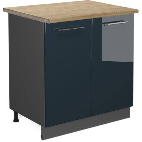 Pensile Da Cucina Fame-Line Nero Rigato - 60cm Larghezza, Con Cerniere Ammortizzate - Foto 8