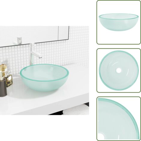 Lavandino da toeletta - vidaXL Lavandino in Vetro Temperato 35x12 cm Smerigliato - Lavandino da cucina