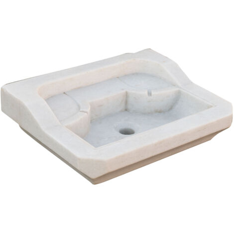 Lavandino in marmo bianco Lavandino cucina Lavabo da appoggio Lavello in pietra Lavandino da interno e esterno Vasca per fontana