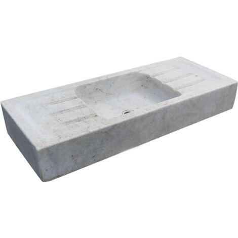 Lavandino in marmo bianco Lavandino cucina Lavabo da appoggio Lavello in pietra Lavandino da interno e esterno Vasca per fontana