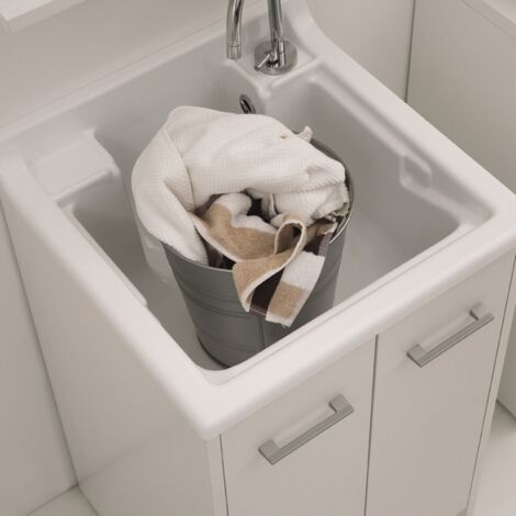 Lavapanni Domestica 50x50 completo bianco con piedini di Colavene