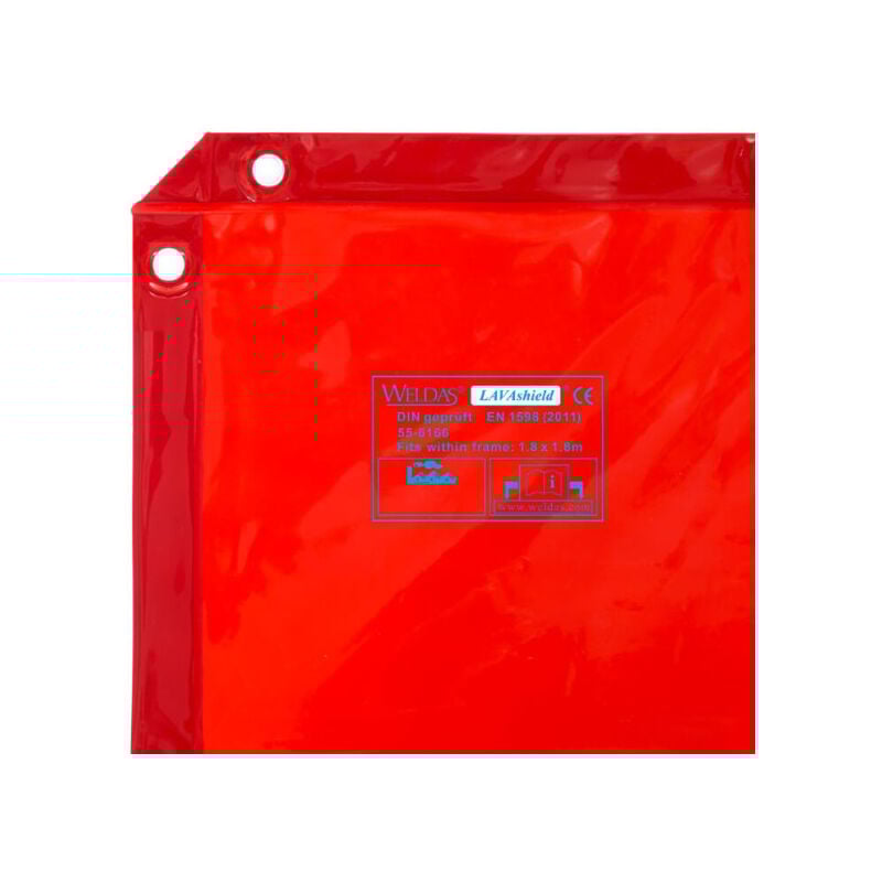 

Cortina de soldadura 1,74 x 1,74 m LAVAshield® (no incluye biombo) | Naranja / Rojo - Weldas