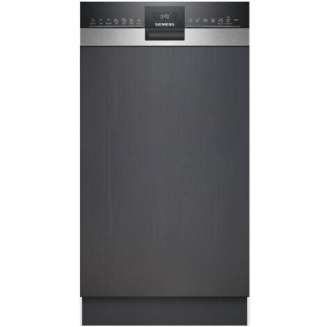 Lavastoviglie Siemens iQ500 da 45 cm, semi-integra, in acciaio spazzolato SR55ZS10ME