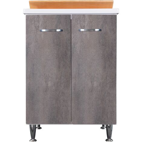 Lavatoio 60x50 corten grigio doppia anta