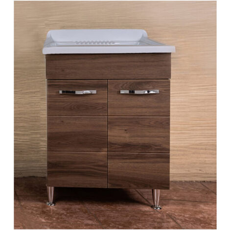 LAVATOIO ANTONELLA 60X50 CM CON SIFONE NOCE- 1,0 pz