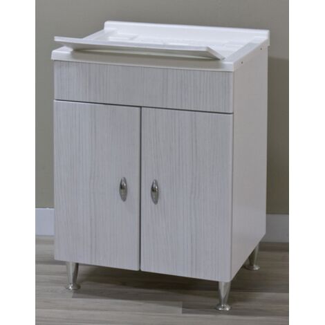 lavatoio Antonella in MDF laminato pvc con ante cm 60x50x85 h Palissandro
