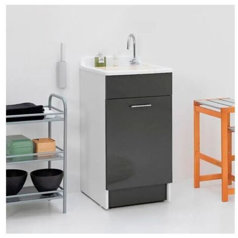 Lavatoio Colavene Swash 2 Ante con Asse Lavapanni 45x50x86 Antracite - 24090H
