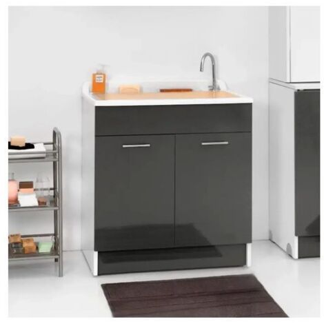 Lavatoio Colavene Twist Max 2 Ante e Asse Lavapanni 80x60x87 Antracite - 24180H