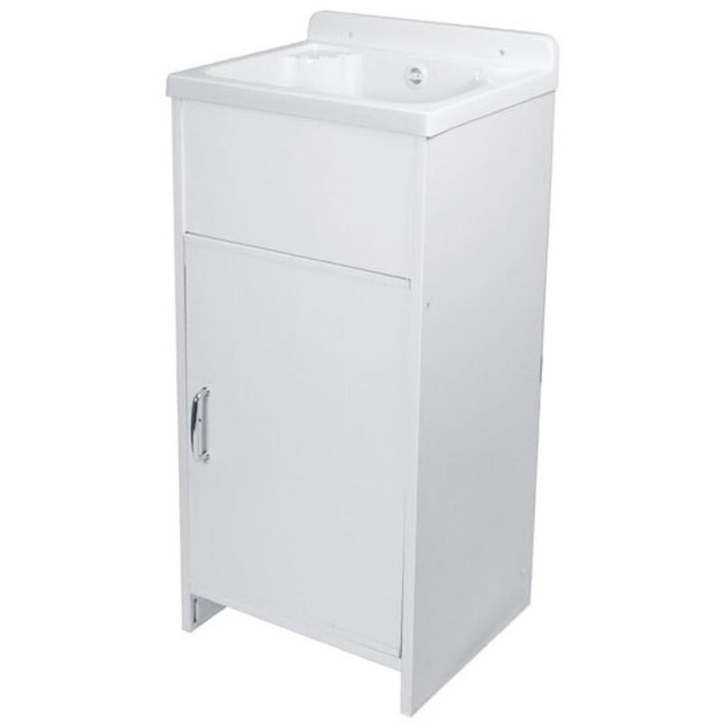 Negrari Mobile Lavatoio Salvaspazio In Pvc 42,5x35 Cm Con Lavabo