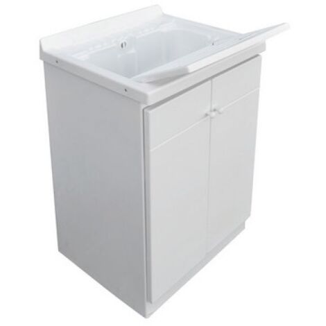 LAVATOIO CON MOBILE IN ABS E CON TAVOLA IN POLIPROPILENE L cm. 60  x  P cm. 50 (2 ante)