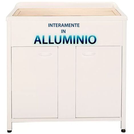 Lavatoio da esterno con mobile L80 P50 in alluminio
