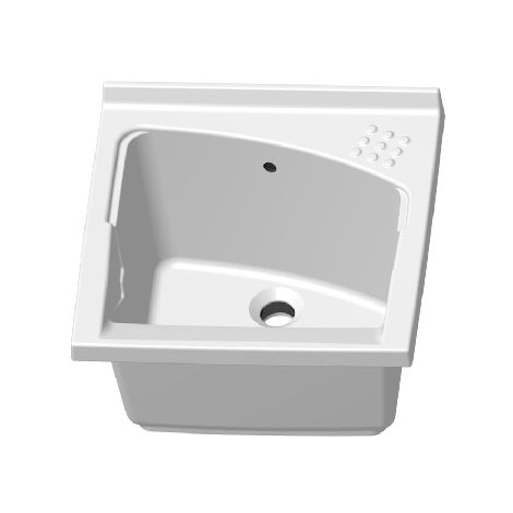 Lavatoio in ceramica revine da incasso per mobile cm 61 x 61