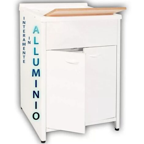 Lavatoio lavanderia L60 P60 con mobile in alluminio