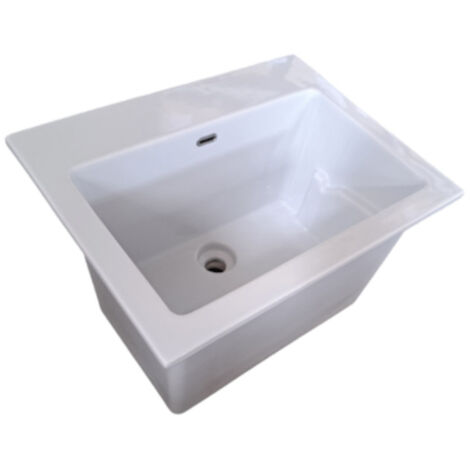 Lavatoio Lugano cm. 61x48 bianco lucido di Ceramica Alice