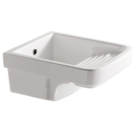 Lavatoio Minerva cm. 45x53xh26 in ceramica bianco di Ceramica