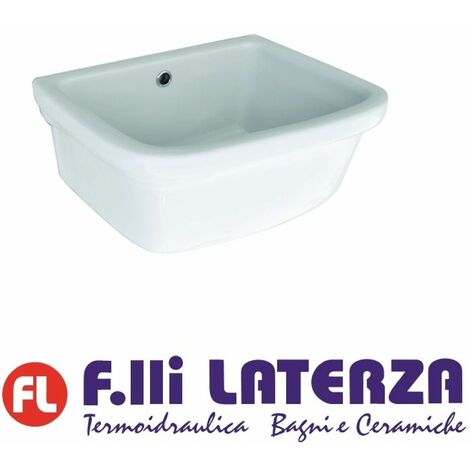 Lavatoio Pilozzo 42X38 in ceramica bianco - Ceramiche De Paola
