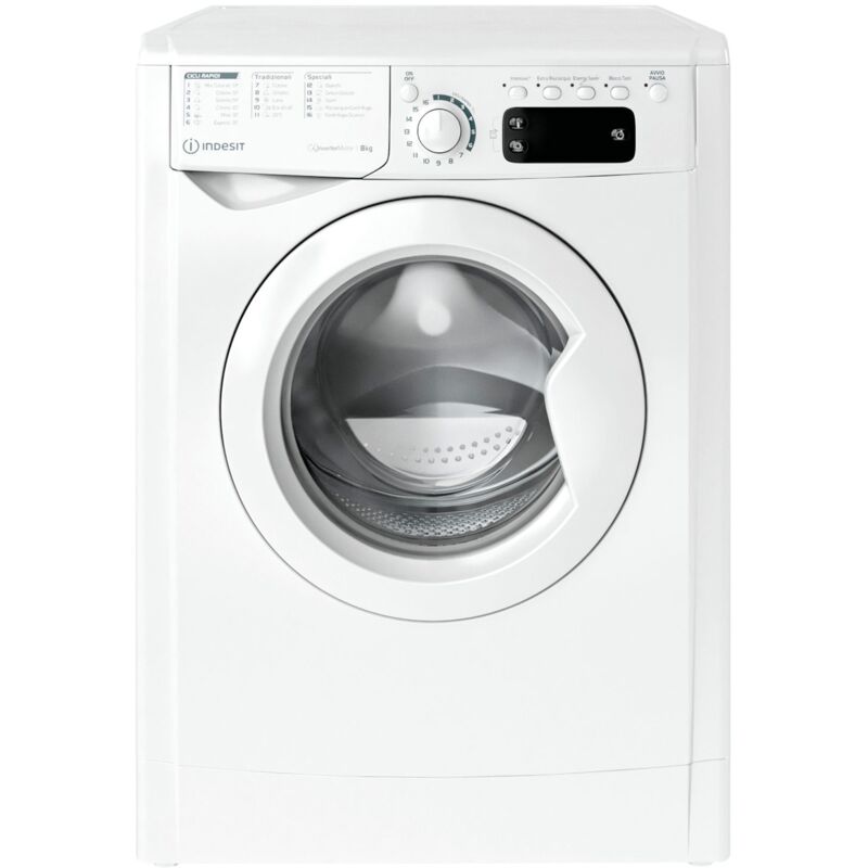 Image of Indesit - ewe 81284 w it. Tipo di carica: Caricamento frontale. Capacità cestello: 8 kg, Classe di efficienza della centrifuga: b, Silenziosità