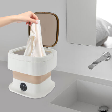 Lavatrice mini portatile pieghevole 10 l grande capacità, cachi