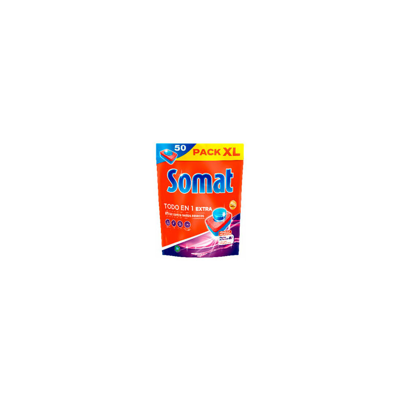 

Lavavajillas Pastillas Todo en 1 50 Dosis - Somat