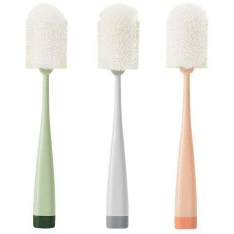 Lave-bouteille à long manche nettoyant pour brosse à bouteille détachable tasse épurateur lavage éponge brosse de nettoyage cuisine outils de nettoyage 1pc (vert)