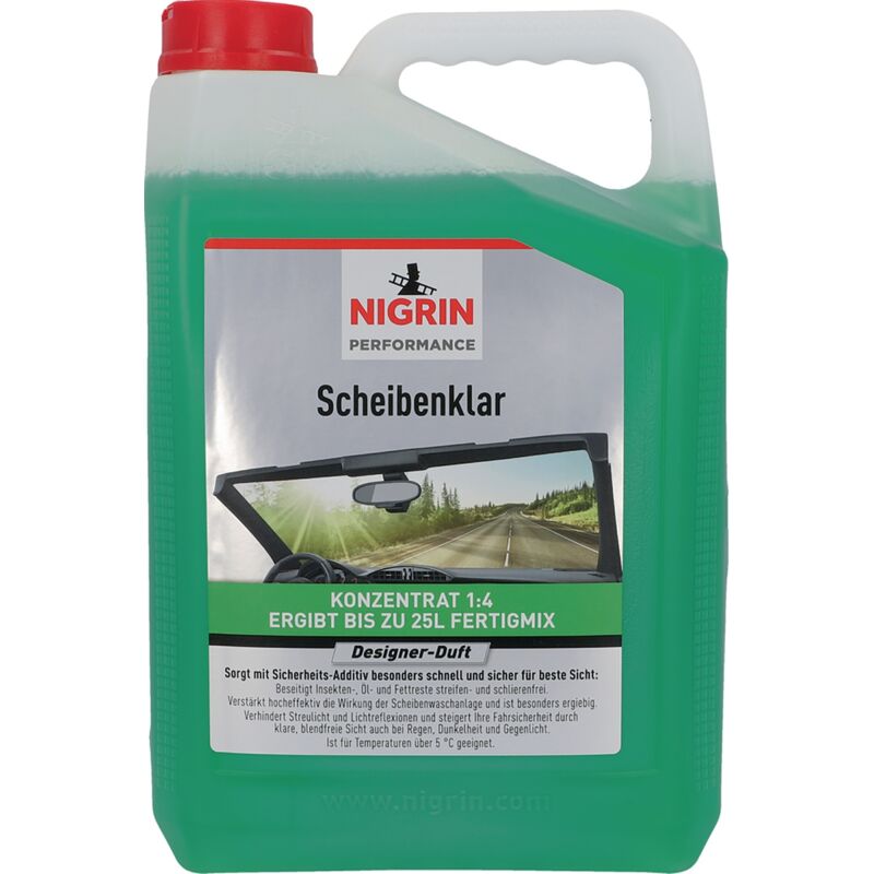 Nigrin - Lave-glace nettoyant pour vitres Performance concentré 5 l
