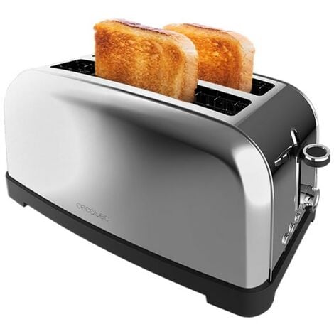 Cecotec Grill-pain VisionToast. Fenêtres en verre, Fente, 7 Niveaux pour  Toaster, 3 Fonctions , 7 Positions, Capacité pour 2 tranches et 1260 W. :  : Cuisine et Maison