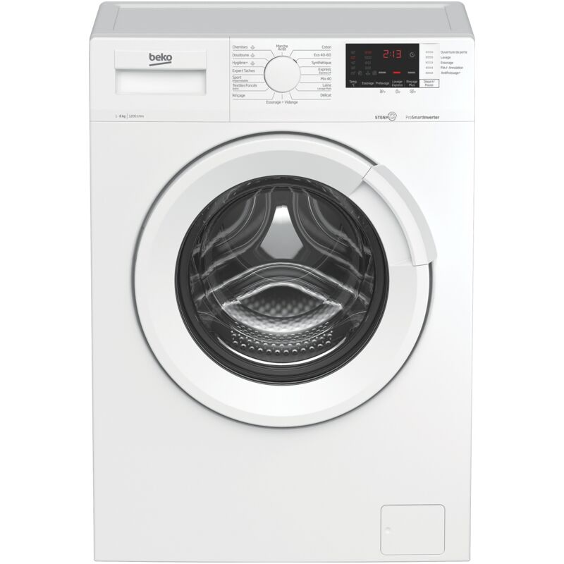 WUE6612W1W-Lave-linge frontal Beko 6kg 1200trs/mn clD
