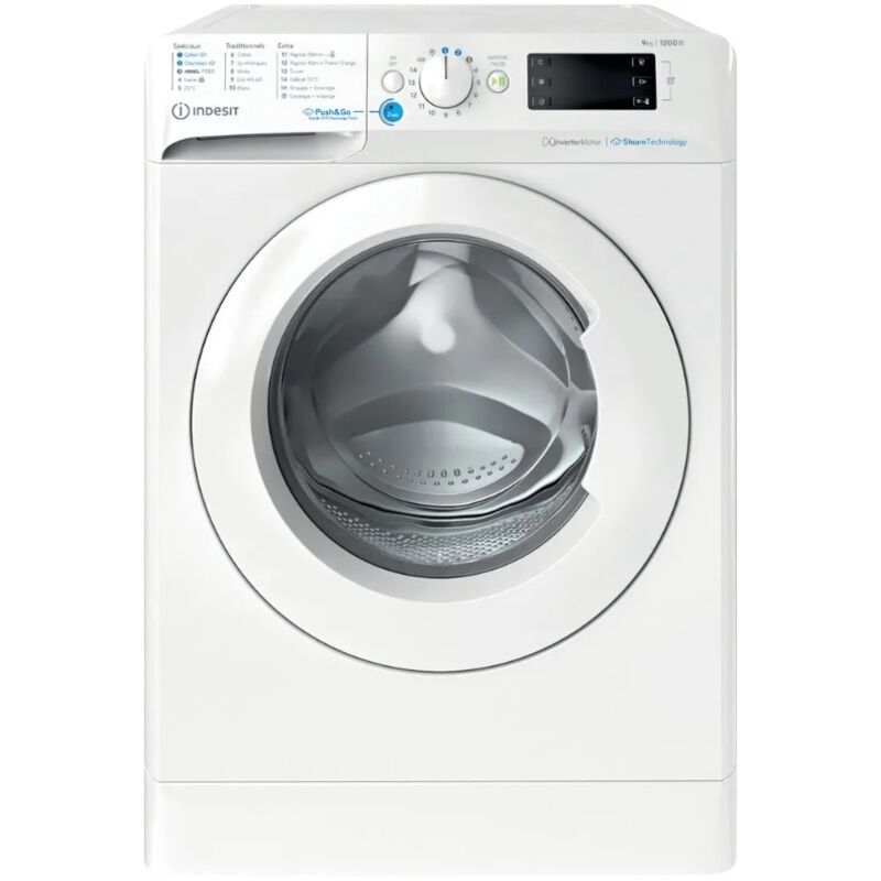 Indesit - lave-linge hublot 9kg 1200 toursmin blanc bwe91295xwvfr - BWE91295XWVFR 