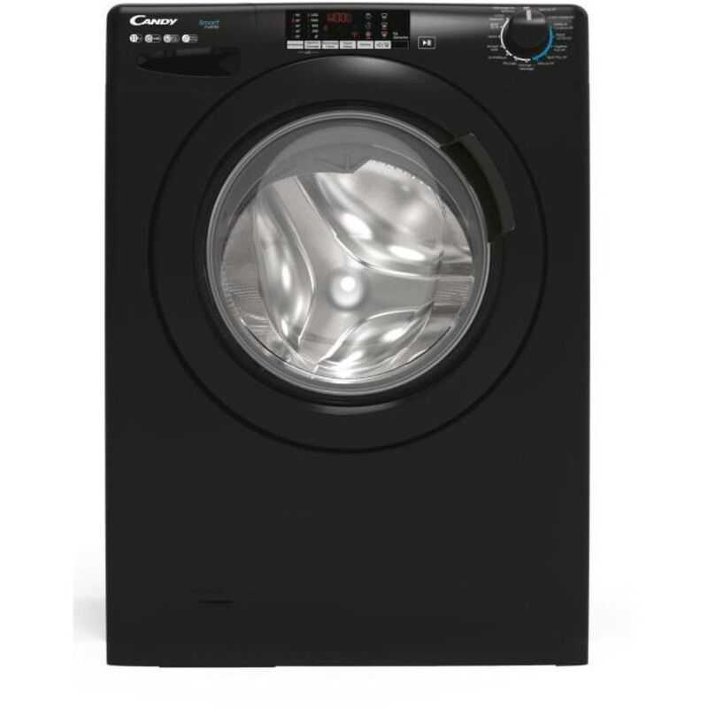Lave-linge hublot CANDY CS 1411TXMBBE/FR - 11 kg - Induction - L60cm - 1400 trs/min - Noir 