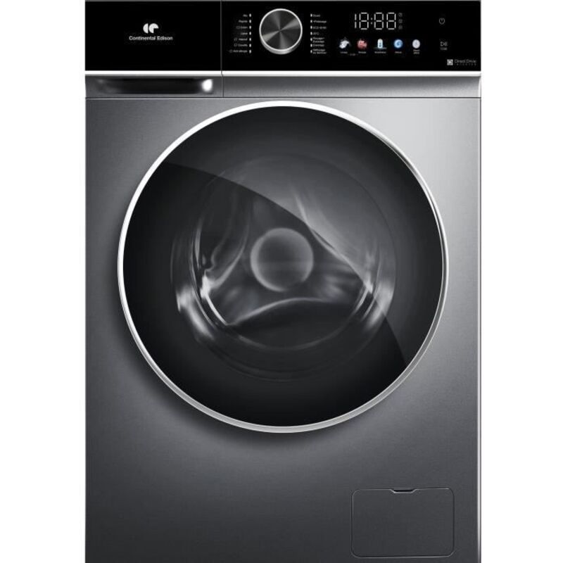 Lave-linge hublot - CELL1012DDS1 - 10kg - Moteur induction directe - 60 cm - 1200 trs/min - Silver