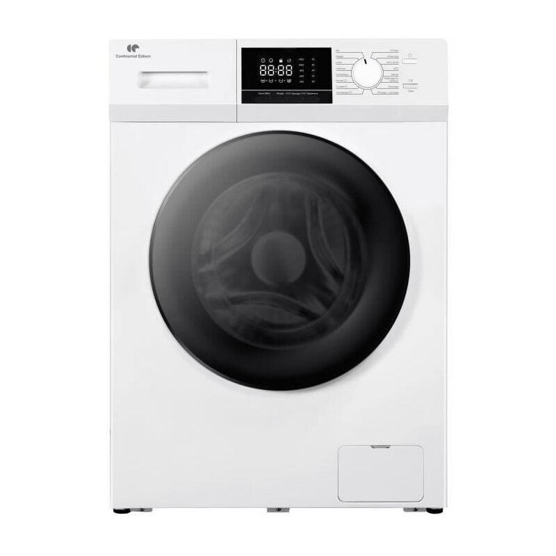 Continental Edison - Lave-linge hublot CELL10140W2 - 10 kg - Largeur 60 cm - Classe a -1400 trs/min - moteur induction - Blanc