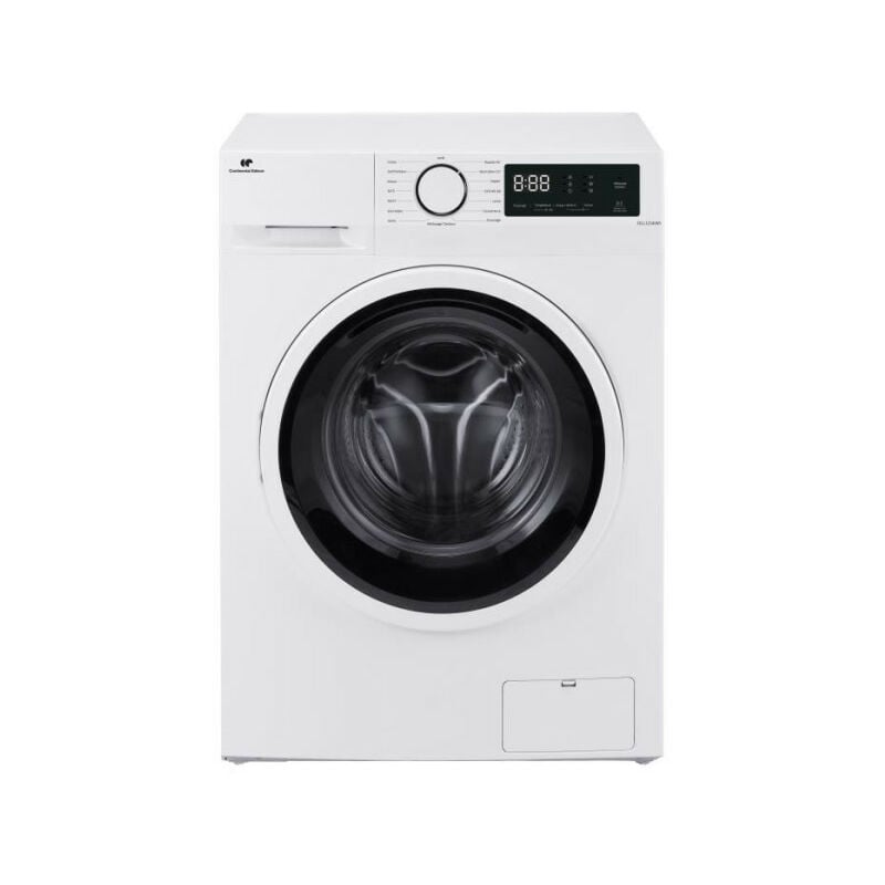 Continental Edison - Lave-linge hublot CELL1214IWS -12kg - Largeur 60 cm - Classe a - 1400 trs/min - moteur induction - blanc