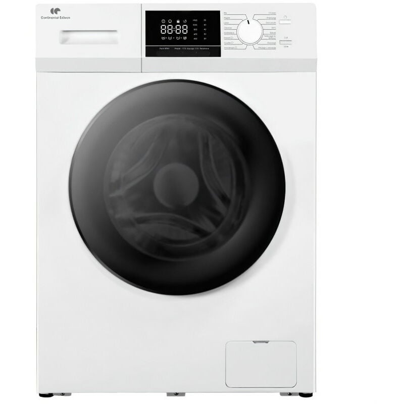 Continental Edison - Lave-linge hublot CELL8140IW - 8 kg - Largeur 60 cm - Classe a - 1400 trs/min - moteur induction -Blanc