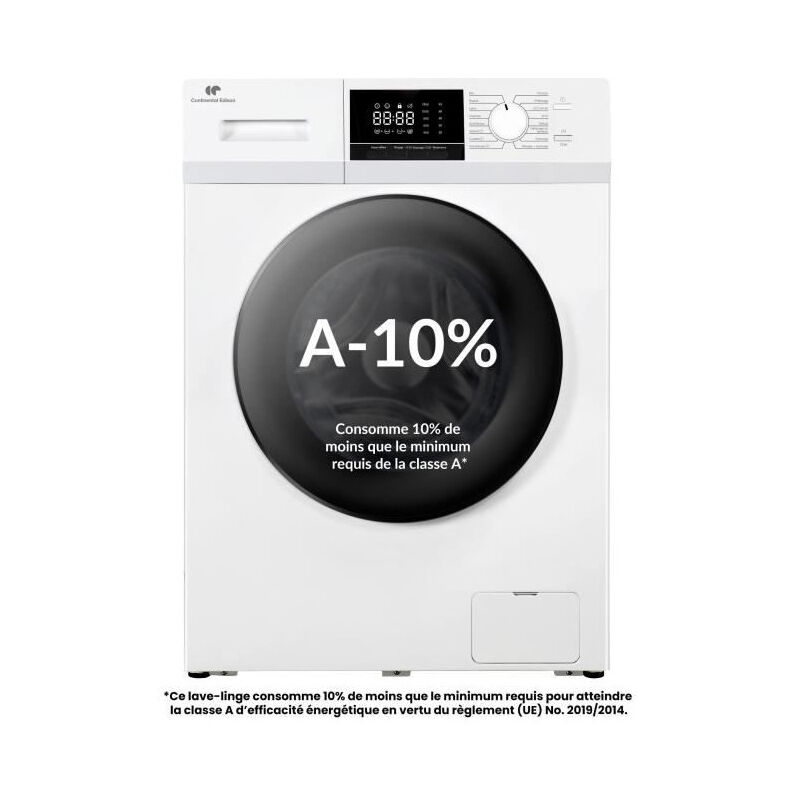 Lave-linge hublot - CELL8140IW1 - 8kg - Moteur induction - 60 cm - 1400 trs/min - Blanc