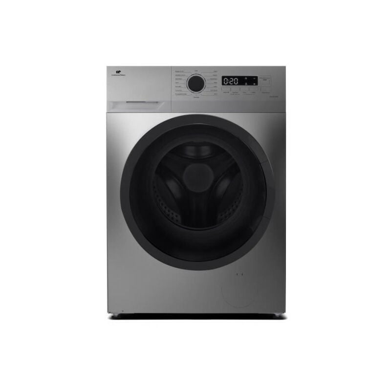 Continental Edison - Lave-linge hublot CELL914ISS - 9 kg - Largeur 59,5 cm - Classe a - 1400 trs - moteur induction -Silver