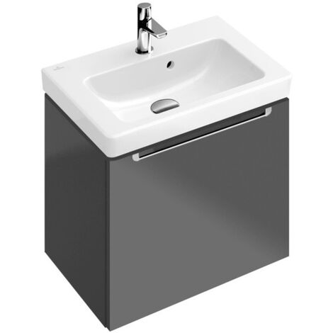 Lave-mains, 500 x 400 mm, Rectangulaire, pour robinetterie monotrou , troude robinetterie percé,avec trop-plein, En porcelaine sanitaire Blanc CeramicPlus